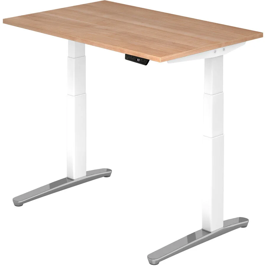 Schreibtisch Office Nussbaum/weiss Holzwerkstoff B 120 T 80 cm