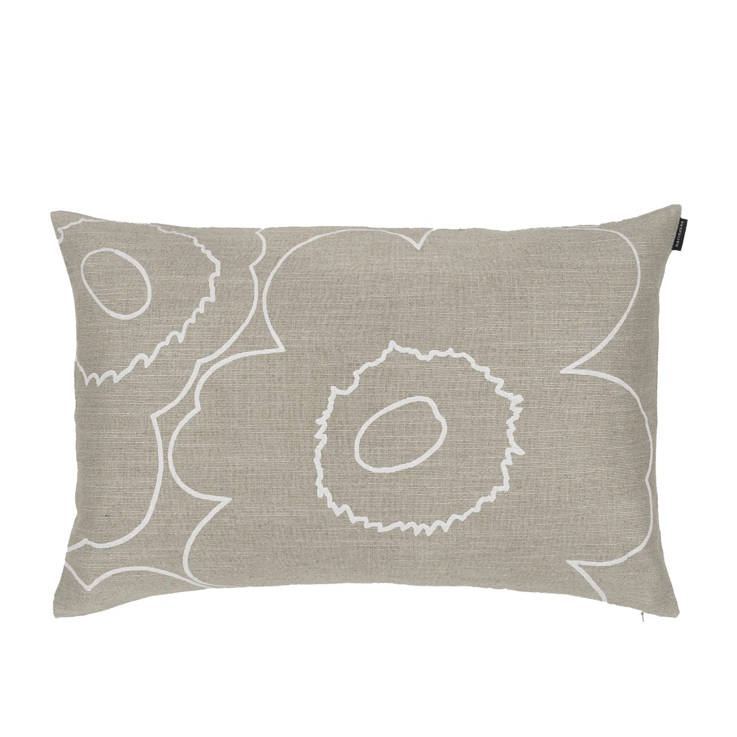 Marimekko - Piirto Unikko cushion cover 40x60 Cm, Sand / White - Prydnadskuddar och kuddfodral
