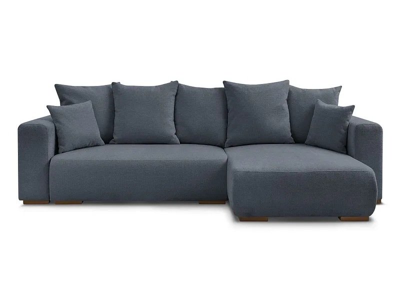 Ecksofa BOBOCHIC SIDONIE Stoff chiniert dunkelblau