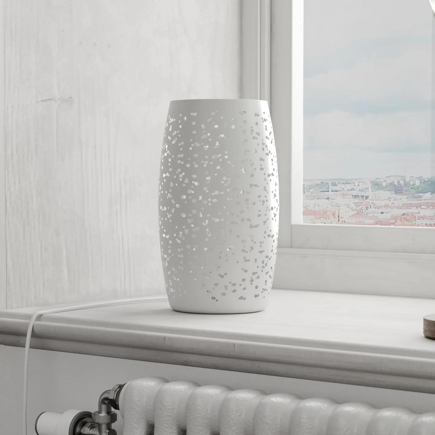 Colby bordlampe Sand/Hvid - By Rydéns - Stue - Skandinavisk - Metal - Med skærm