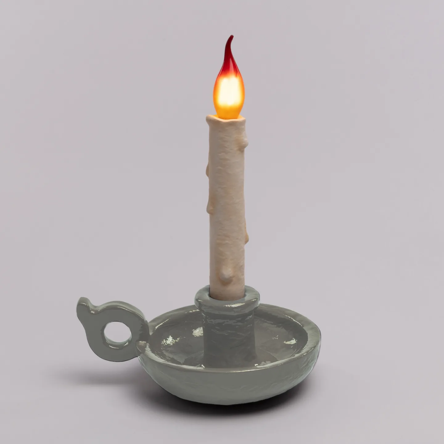 Bugia Blow ToGo Tischleuchte Grey - Seletti Grimm Bugia - Wohnzimmer - Design - Kunststoff