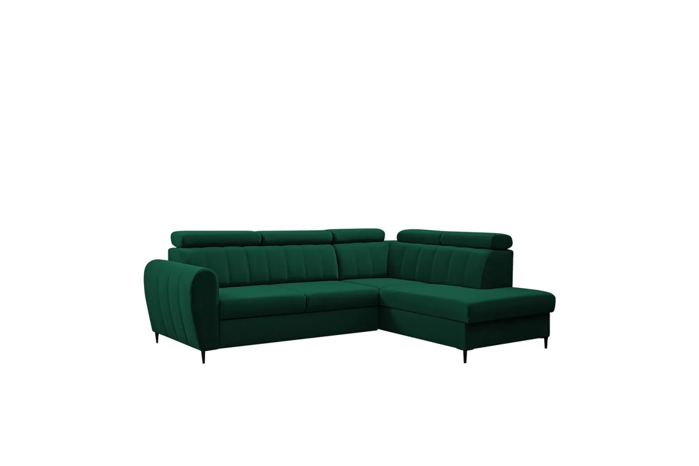 Hoffman Soffa med Schäslong 3-sits - Grön