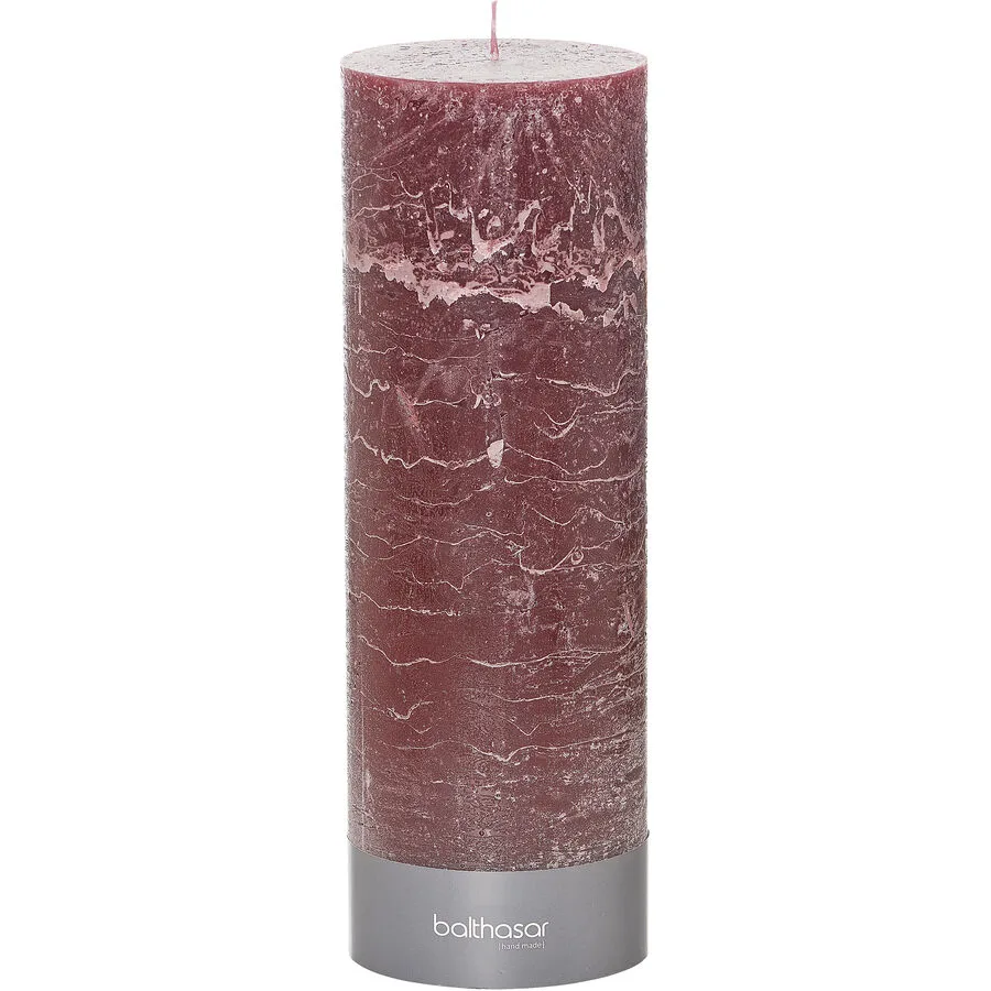 Balthasar Kerze Rustico antikrot H30 cm D10 cm, Brenndauer 250h - Material: Wachs