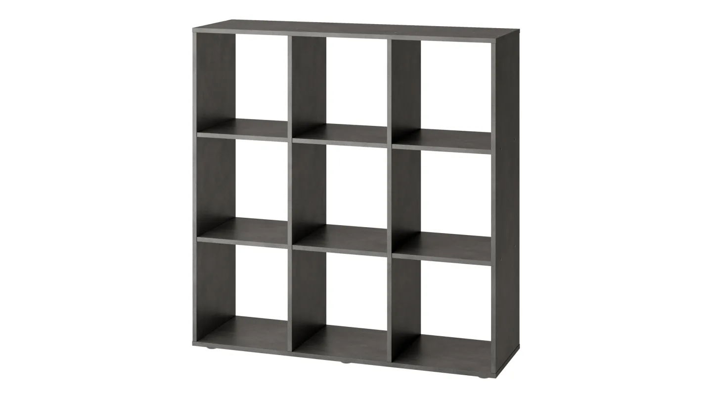 Raumteiler anthrazit 104 x 107 cm - 9 Fächer - MEGA