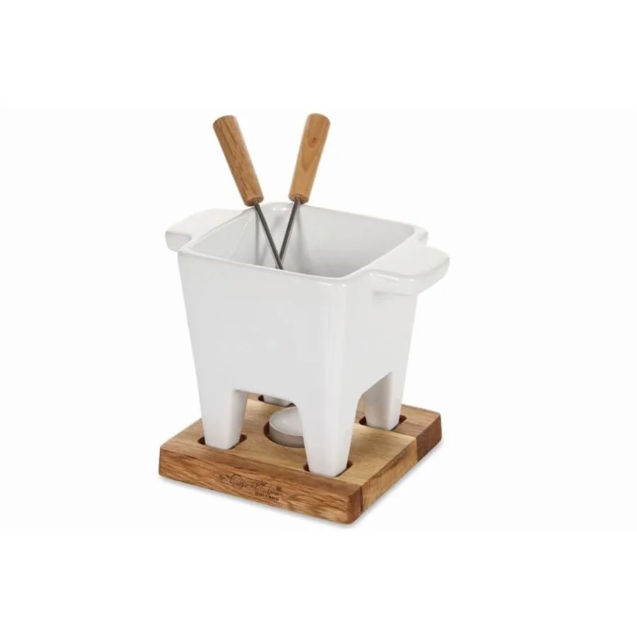 Diverse Fondue-Set Tapas Weiss Keramik/Stahl 0.3 l