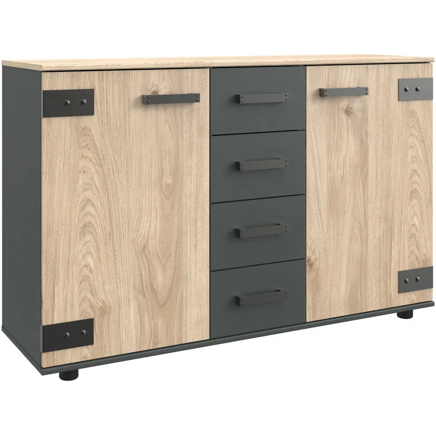 Kommode Malma Weisstanne Dekor Holzwerkstoff B 130 H 83 cm