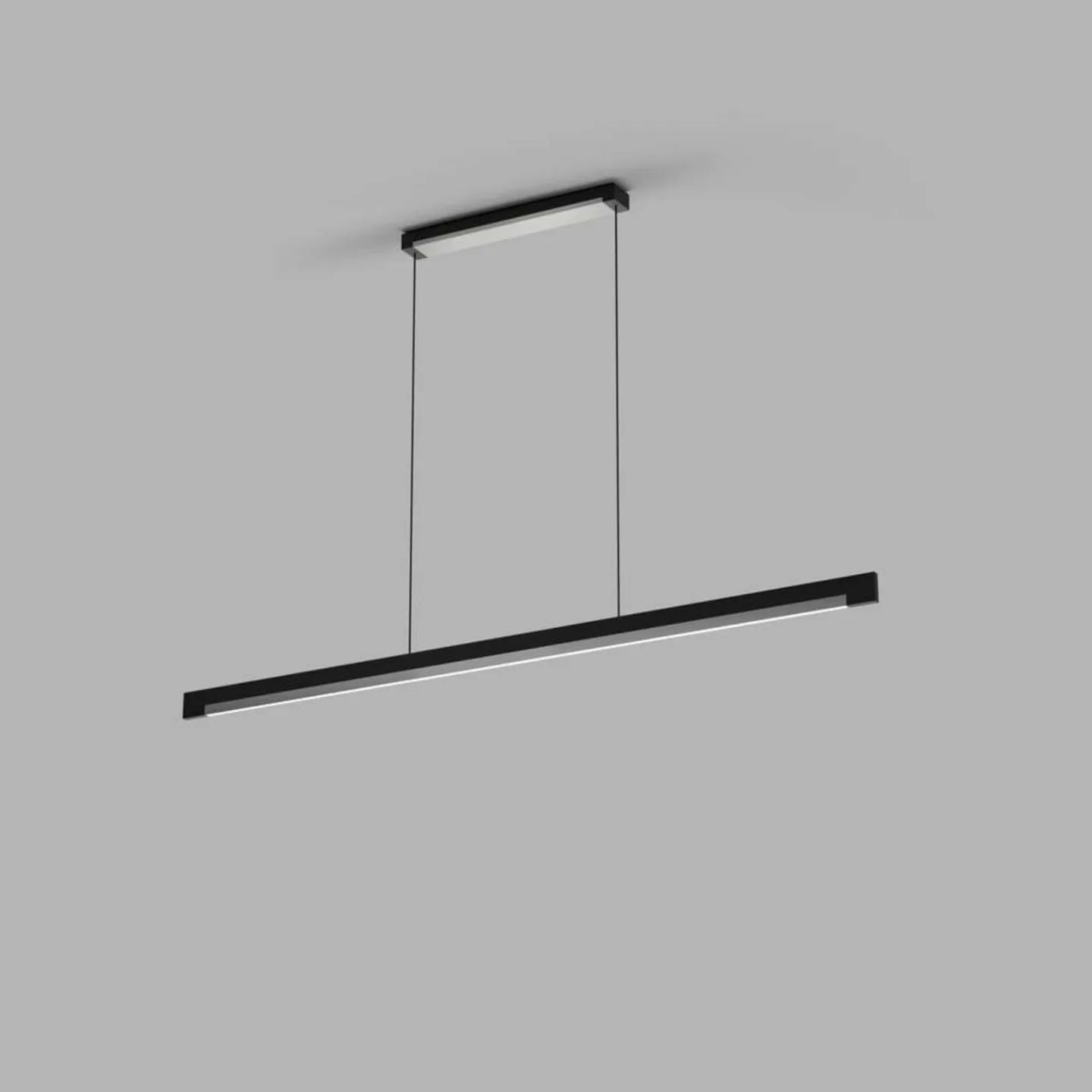 Inlay S1400 Linear hængelampe, sort/sølv - Light-Point - Spisestue - Aluminium