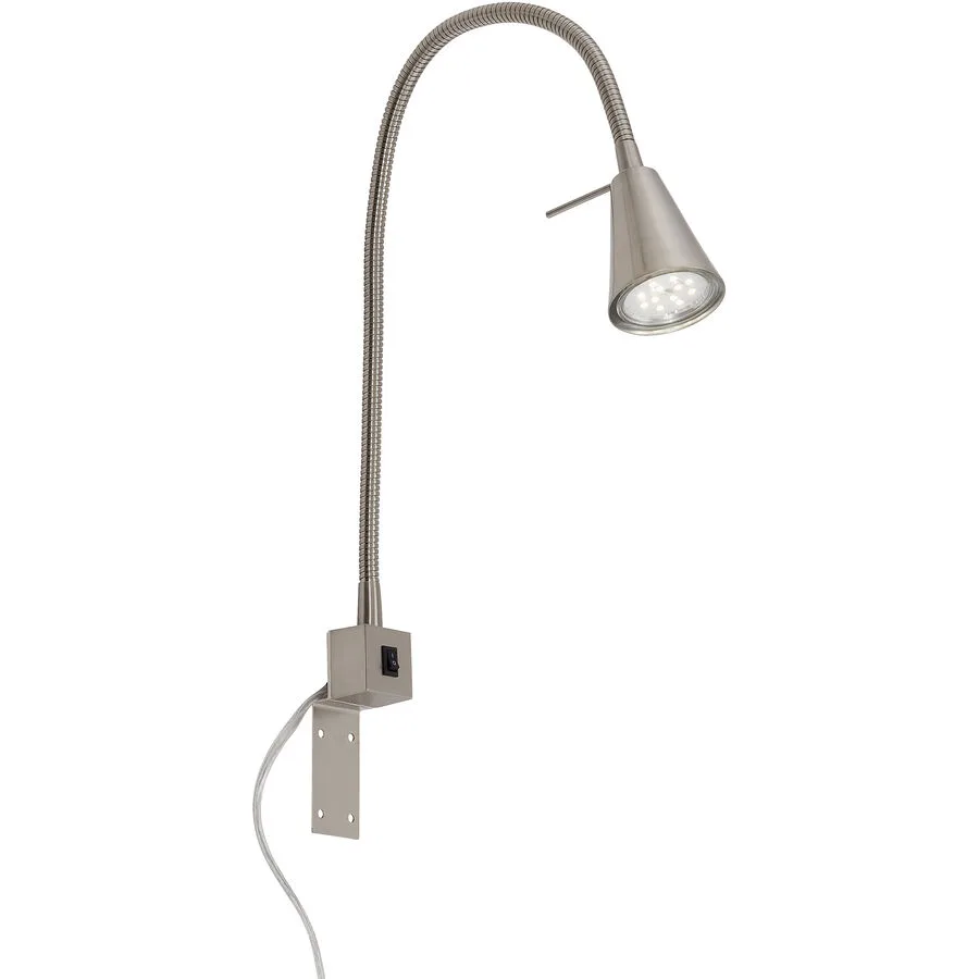 Wandlampe Boxwall Grau Metall 40 cm - LED - Lichtfarbe: Warmweiss - LED Energiesparlampen