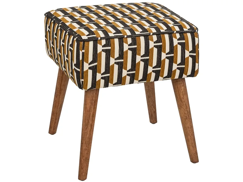 Hocker ATMOSPHERA JUNO 38x38x41cm polyester schwarz