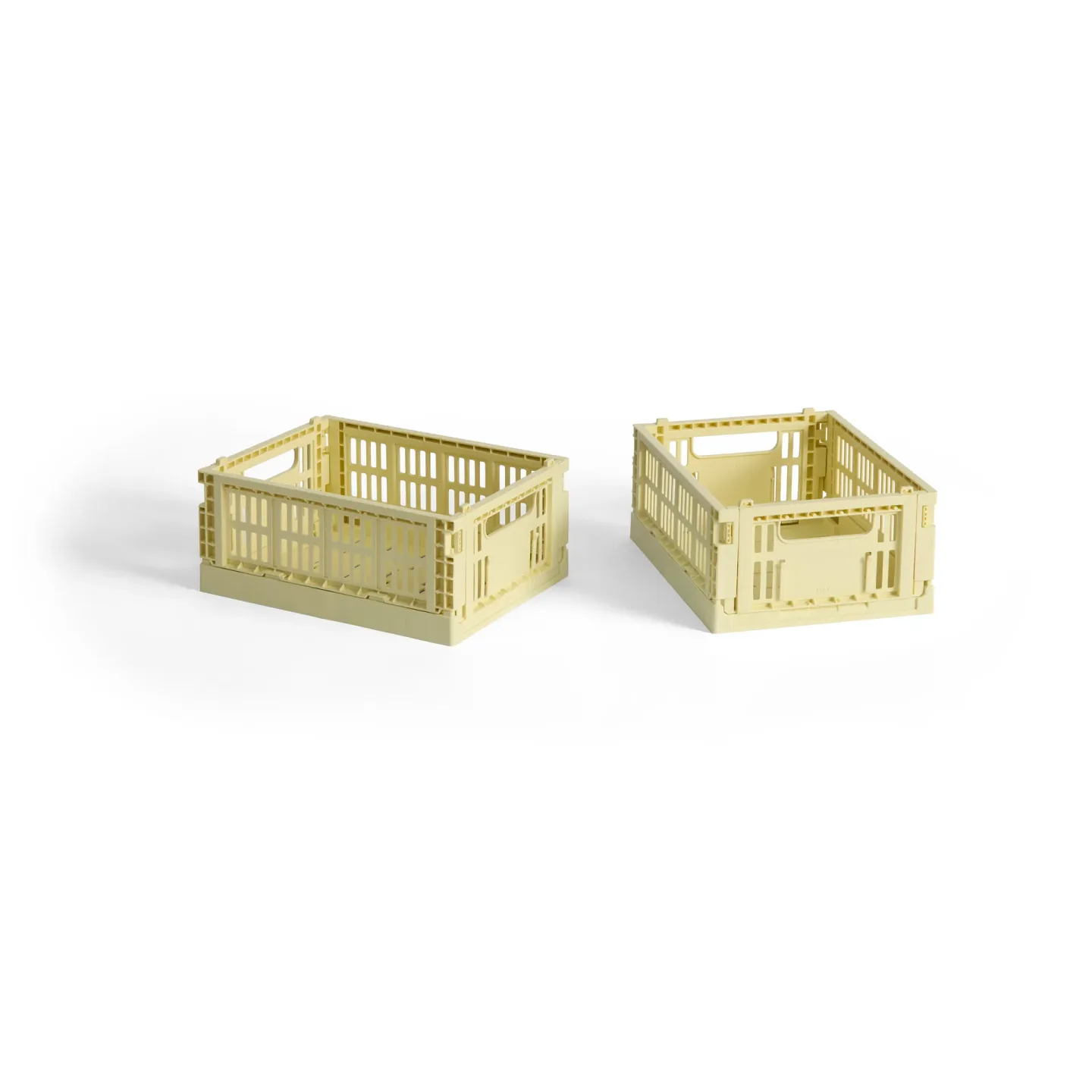 HAY HAY Colour Crate Mini 2er-Pack 13x17 cm Light yellow