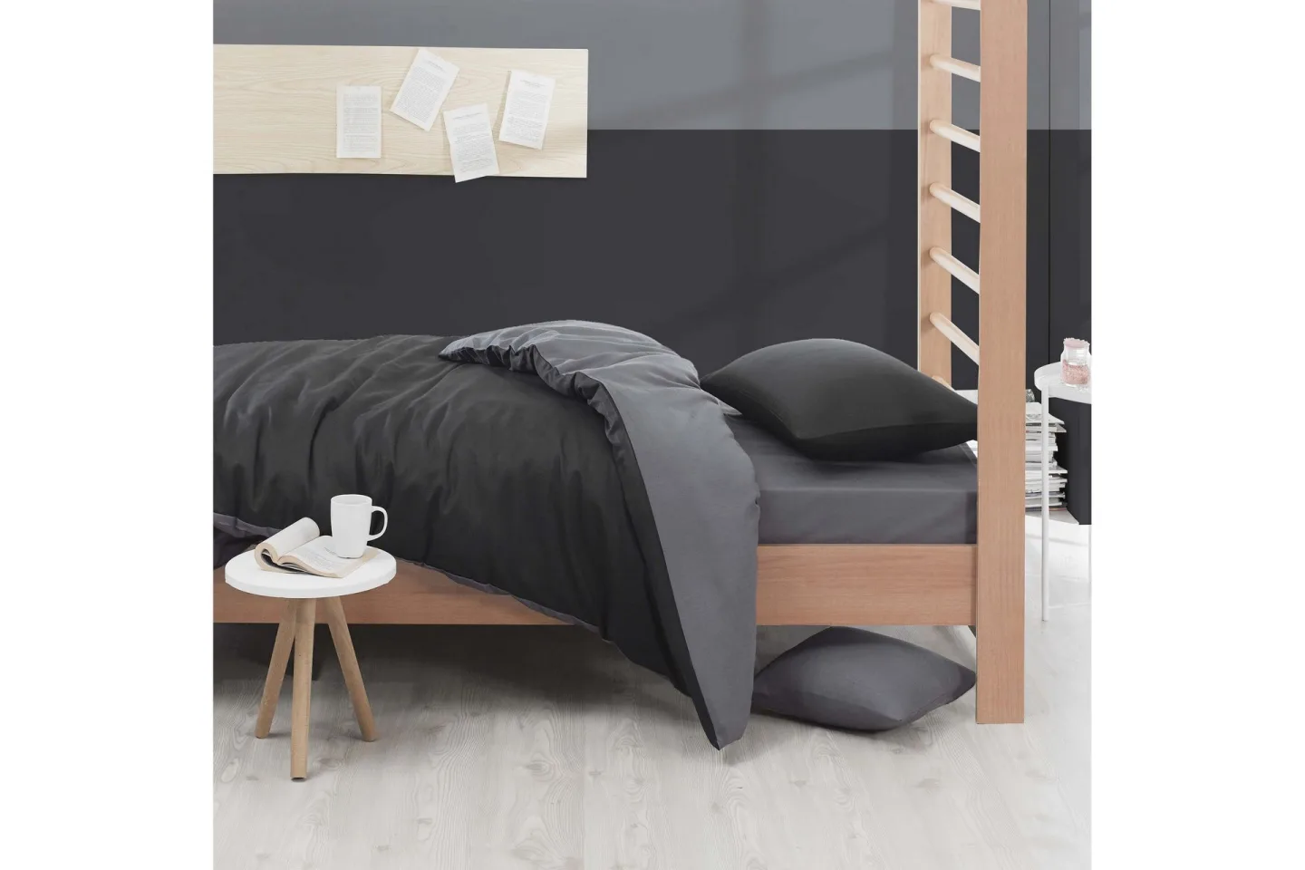 Bäddset EnLora Home - Svart/Rökgrå