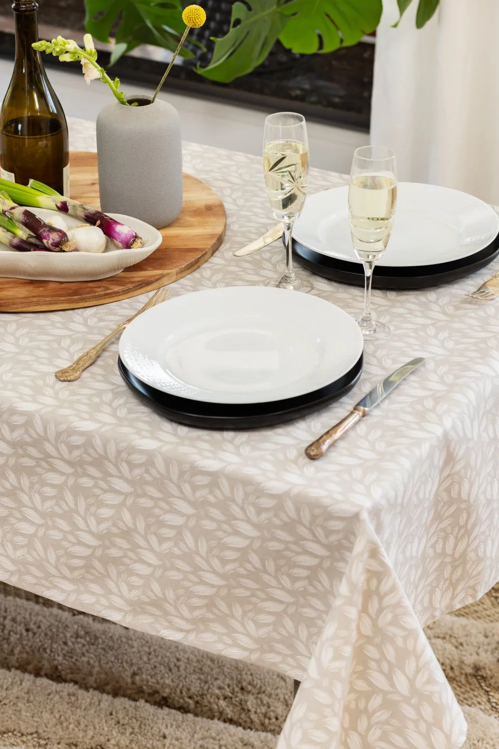 Dukar - Bomullsduk Satu (linen) (Størrelse: 140 x 250)
