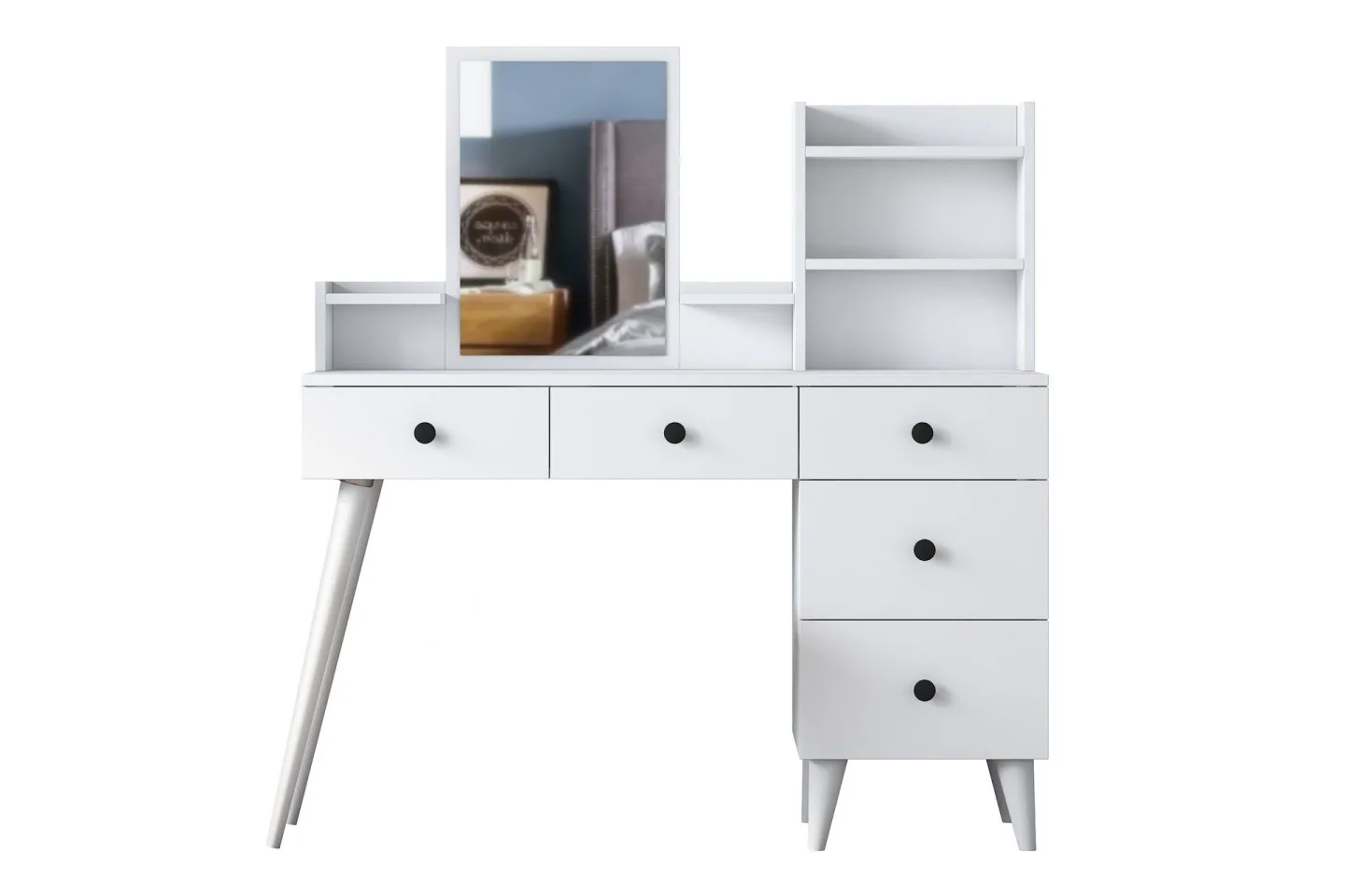 Junji Sminkbord 118,2x93,8 cm Vit - Hanah Home
