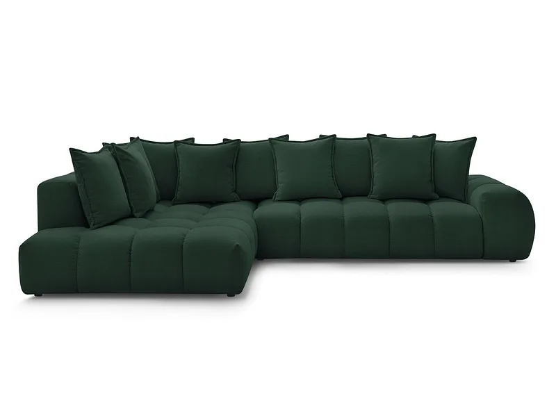 Ecksofa BOBOCHIC EVEREST Stoff mit Textur grün