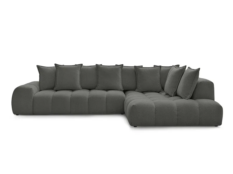 Ecksofa BOBOCHIC EVEREST Stoff chiniert dunkelgrau