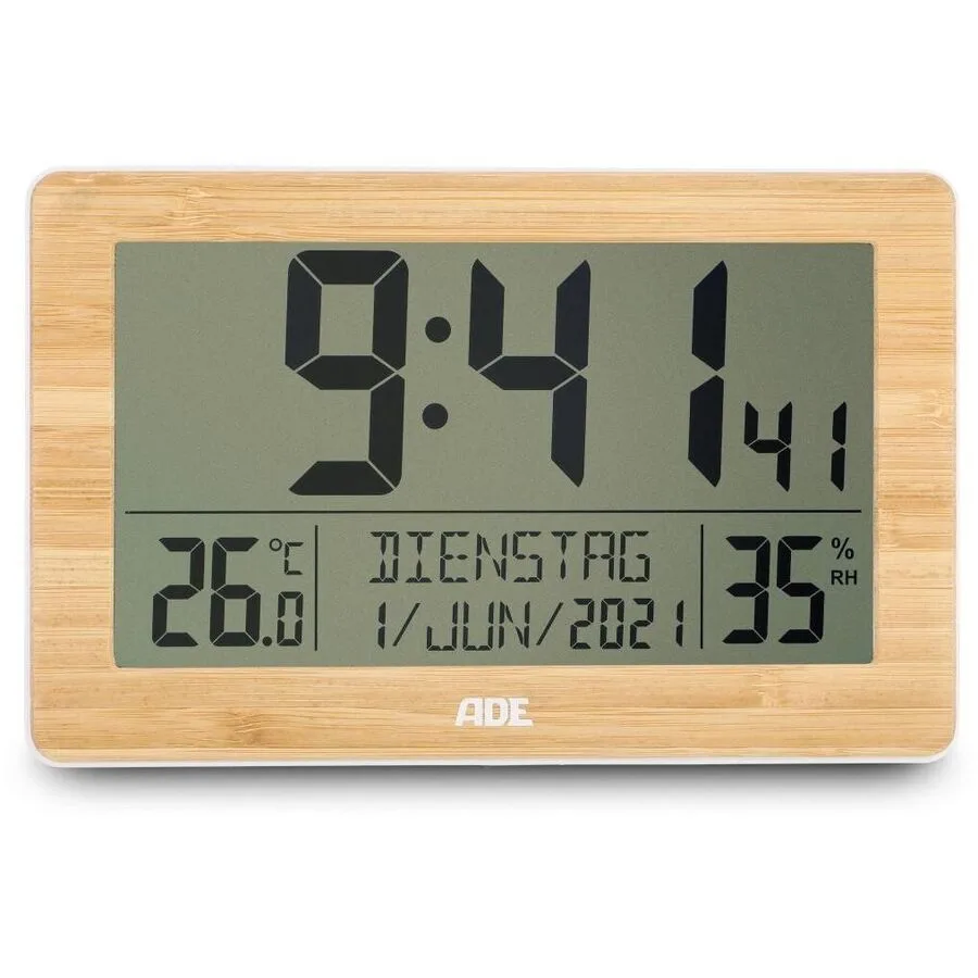 Wanduhr ADE Braun/Weiss Holz - Farbe: Weiss, Hellbraun