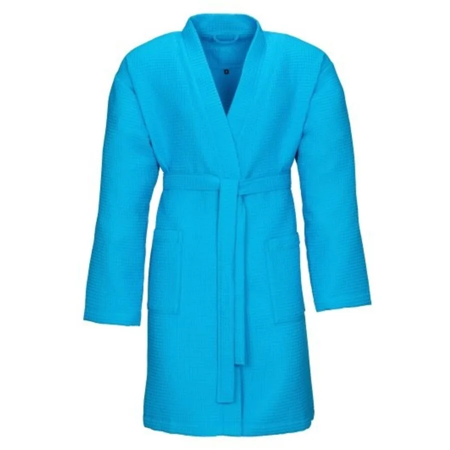 Vossen Bademantel Rom L turquoise Baumwolle L