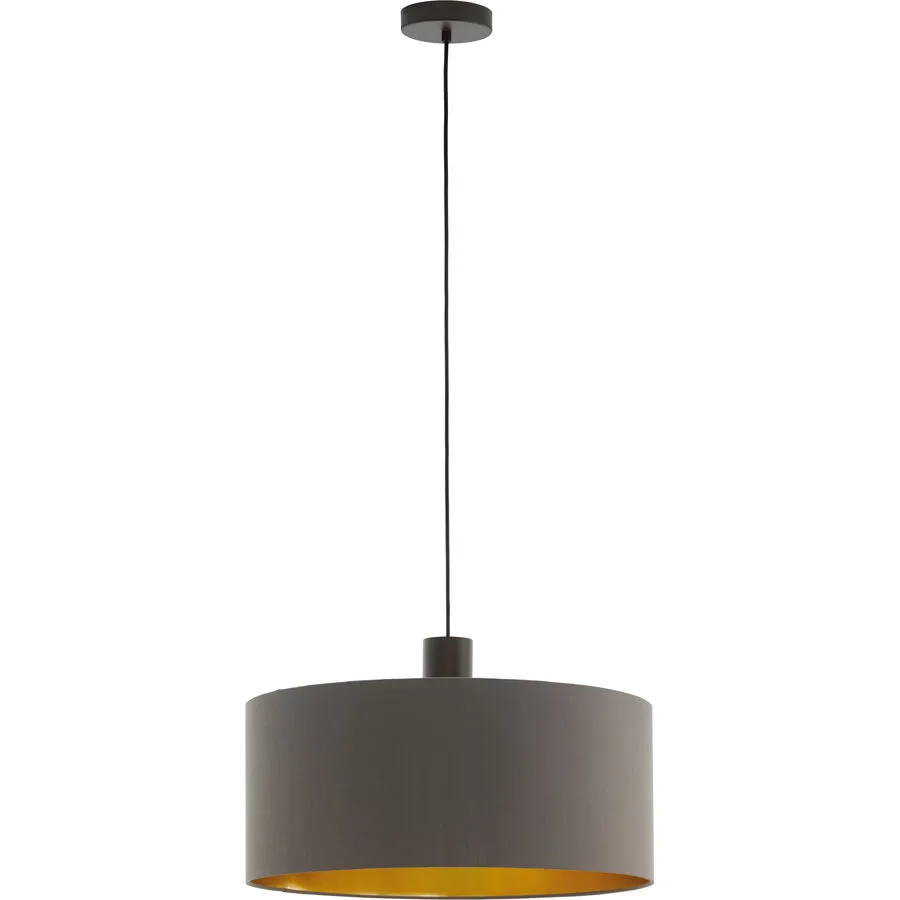 Eglo Pendellampe Concessa 1 Braun Stahl 150 cm - Farbe: dunkelbraun