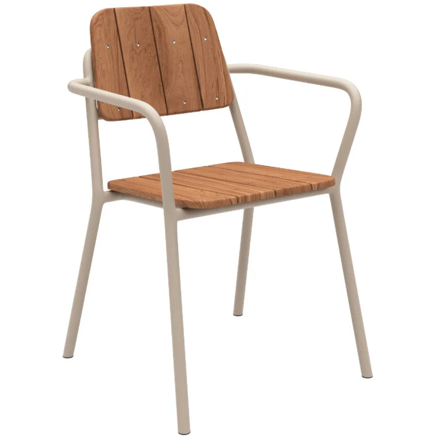 SACKit Gartenstuhl Kirra taupe Teak