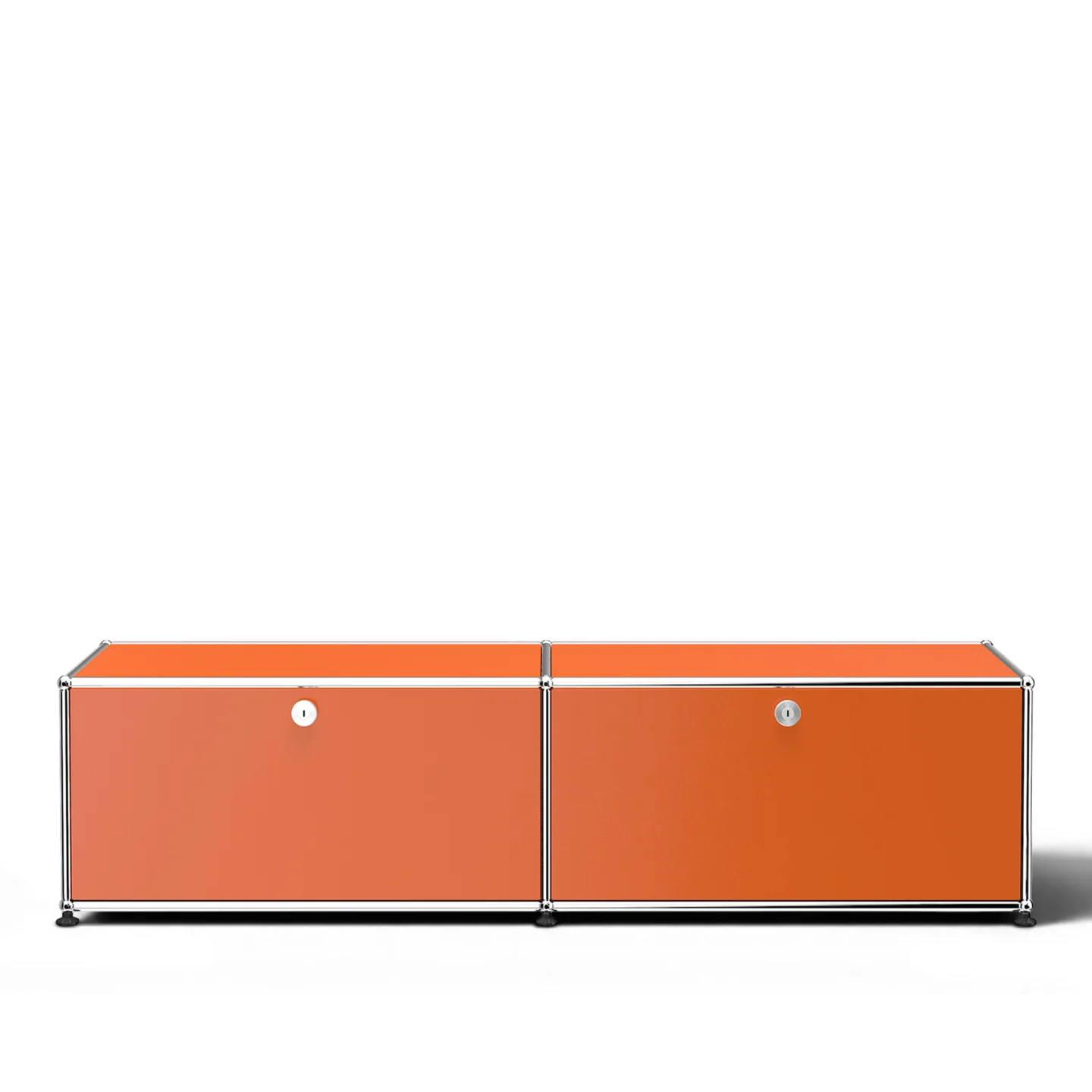 USM - USM Haller 3 Media Unit Pure Orange - TV-bänkar - Fritz Haller & Paul Schärer - Orange - Metall