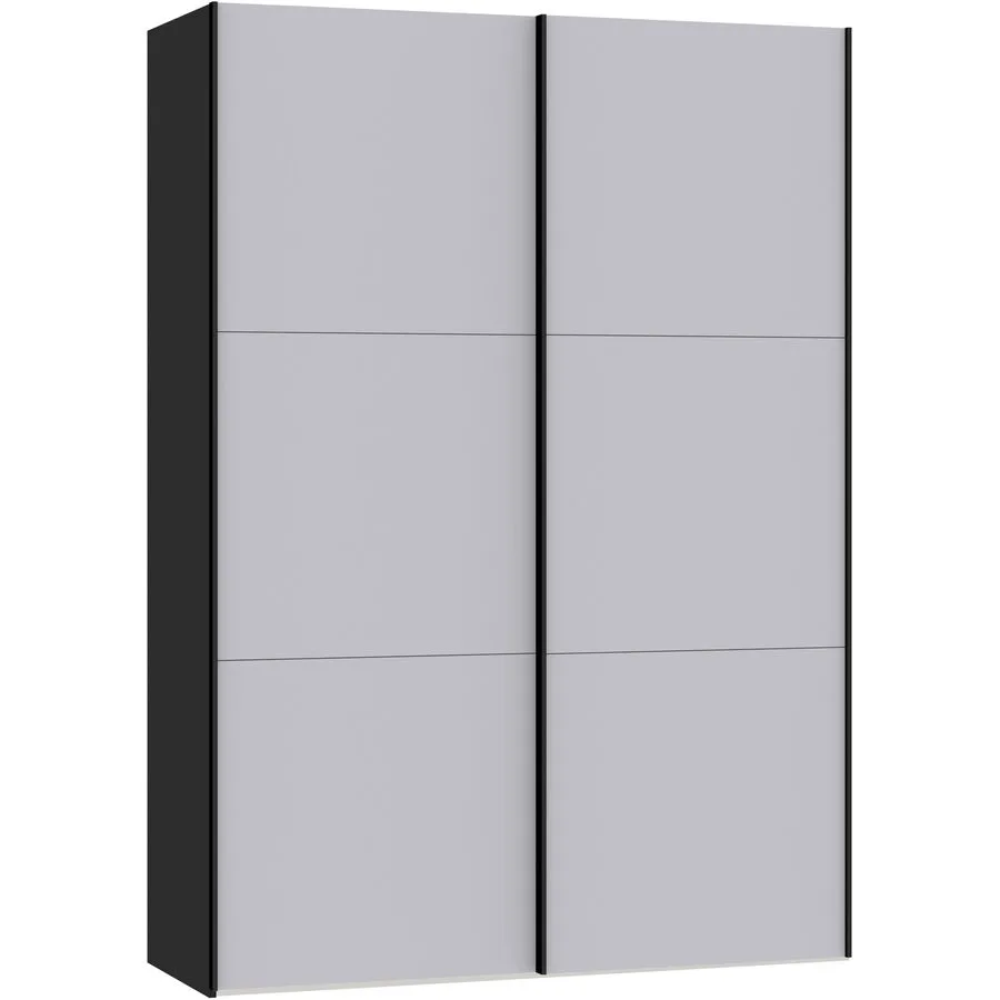 Kleiderschrank Arena Schwebetüren schwarz Holzwerkstoff B 153 cm - Schweizer Möbelhersteller