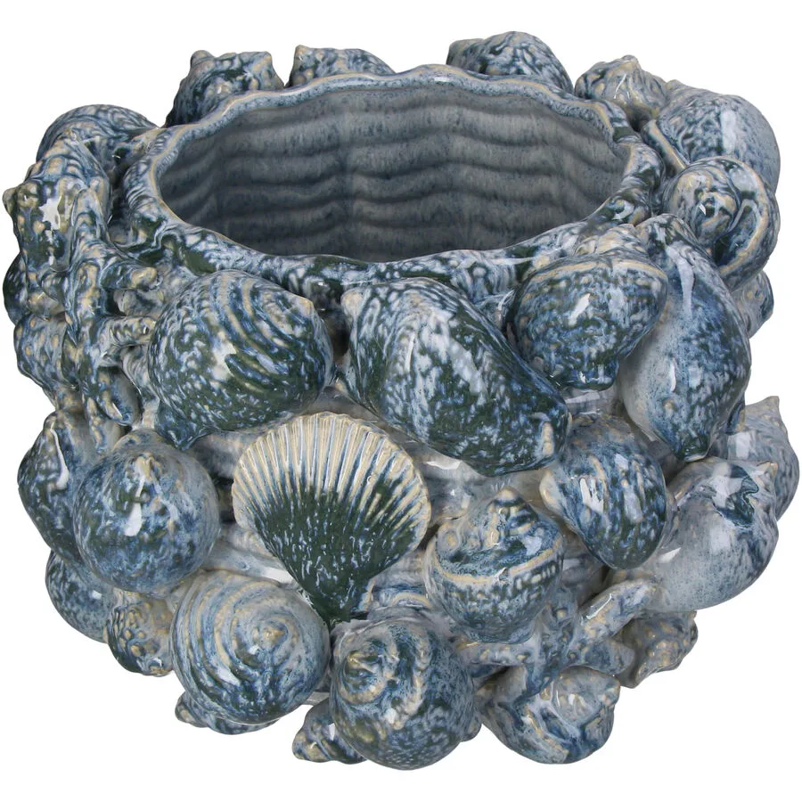 Blumentopf Bloem Blau Porzellan 33 cm 22.5 cm