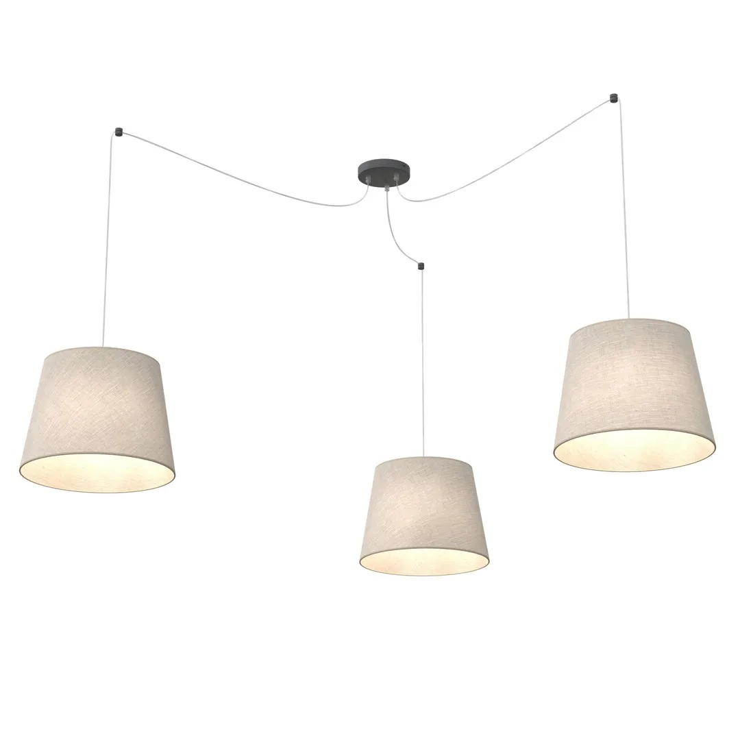 Emibig Lighting - Ascot 3xØ38 - Taklampa - Beige