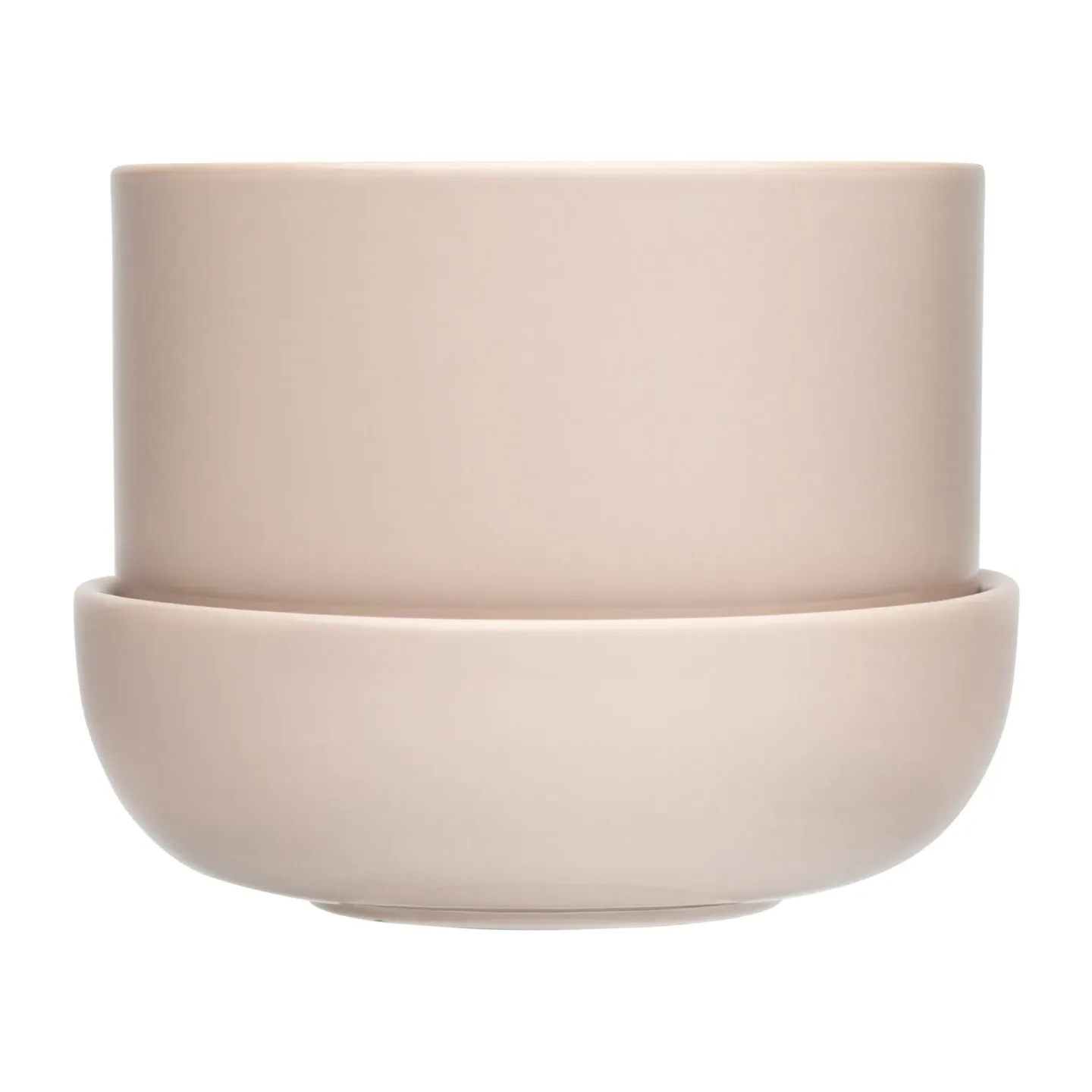 Iittala Nappula Blumentopf mit Untersetzer Ø17 cm h13 cm Beige