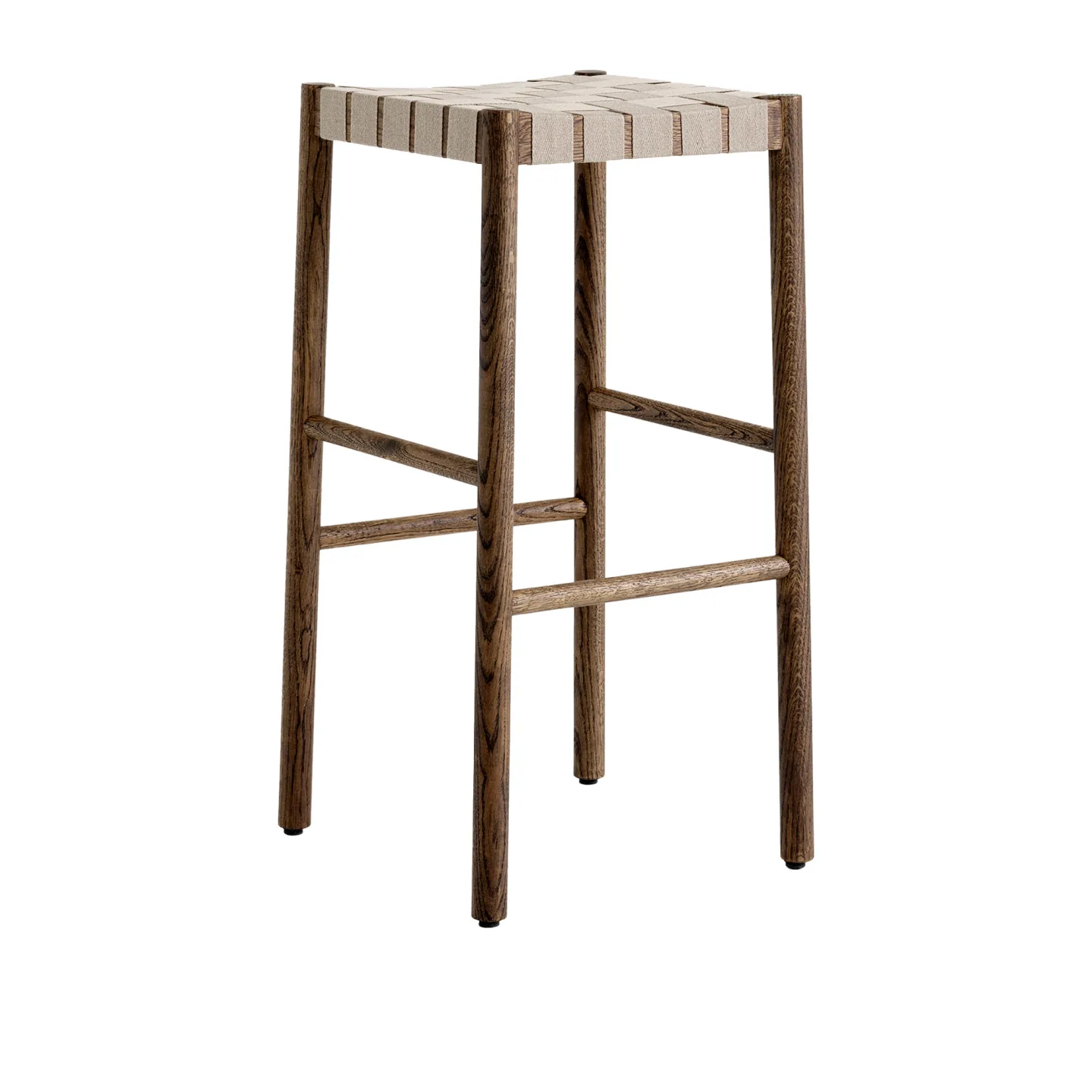 &Tradition - Betty Bar Chair TK8, Smoked/Natural Webbing - Barstolar - Thau & Kallio - Beige,Träfärgad - Trä