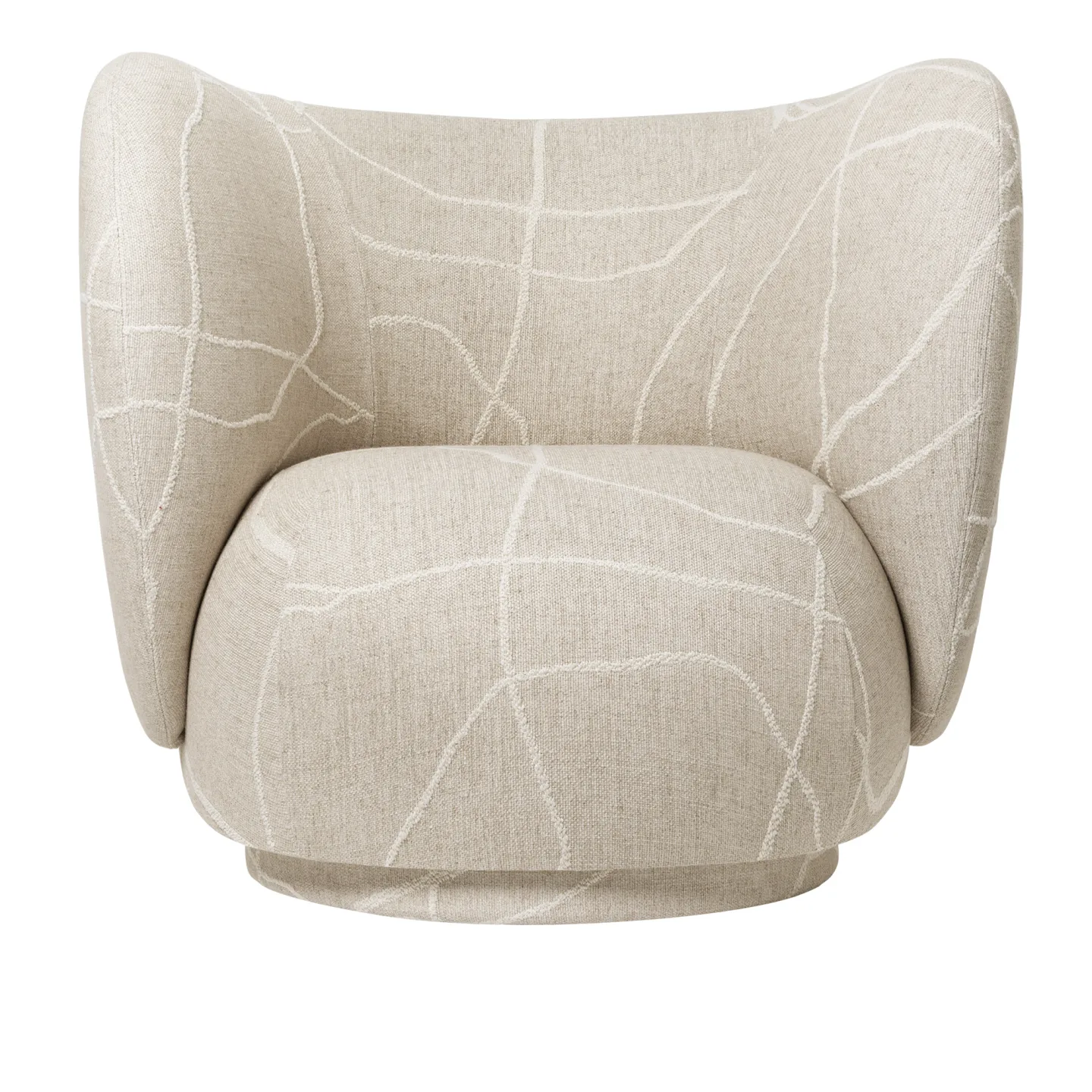 Ferm Living - Rico Lounge Utzon-Can Lis - Sand/Off-white - Fåtöljer - Vit - Plast/Ull