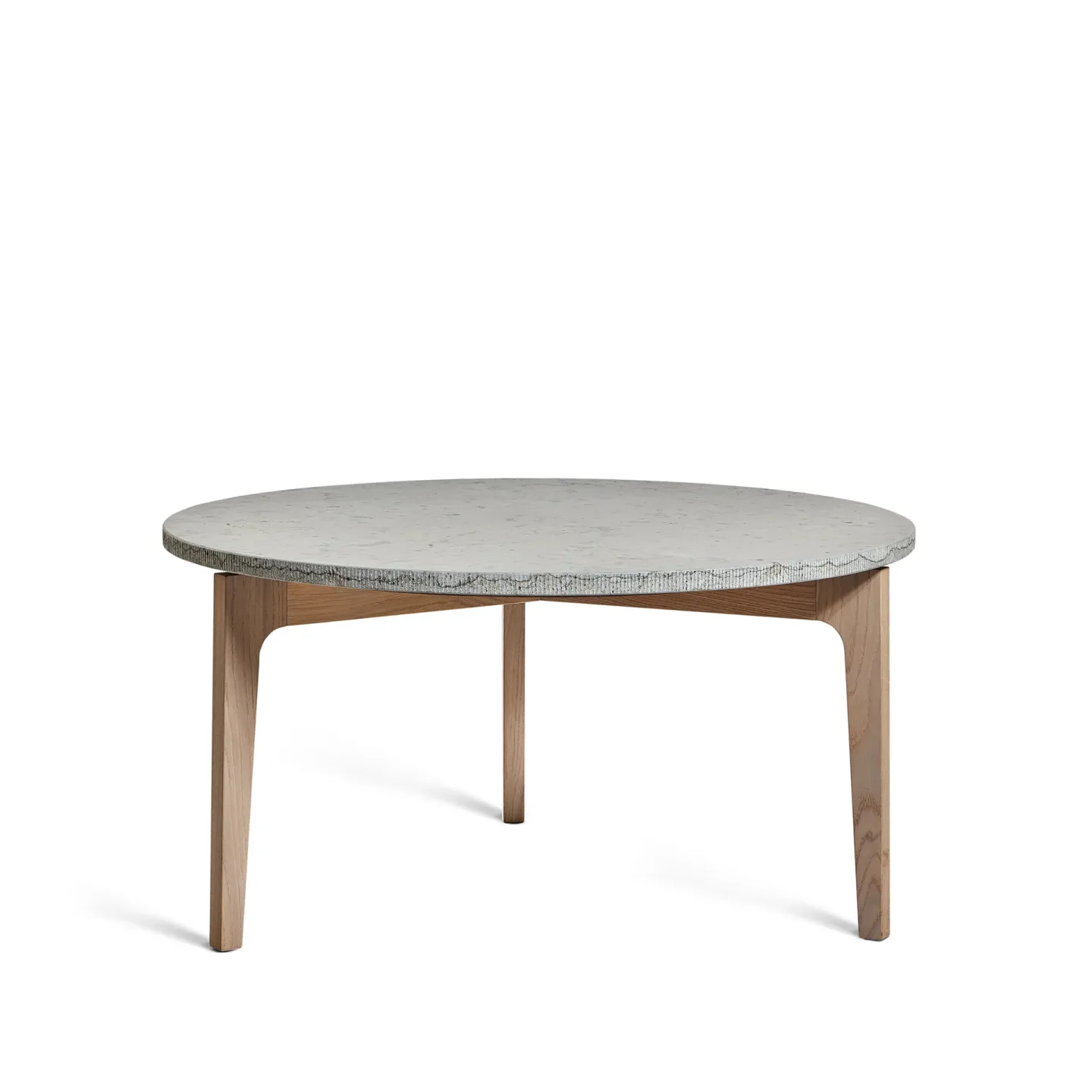 Mavis Höllviken soffbord Ø80 cm Kalksten-vitpigmenterade ekben