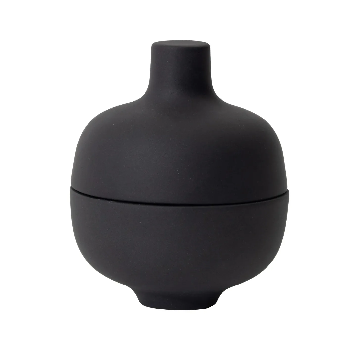 Design House Stockholm Sand Schale mit Deckel S Ø8,2cm Black clay