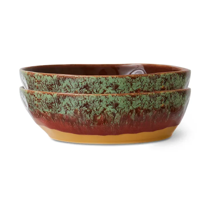 HKliving 70's Pastateller Ø19,5 cm 2er Pack Cove