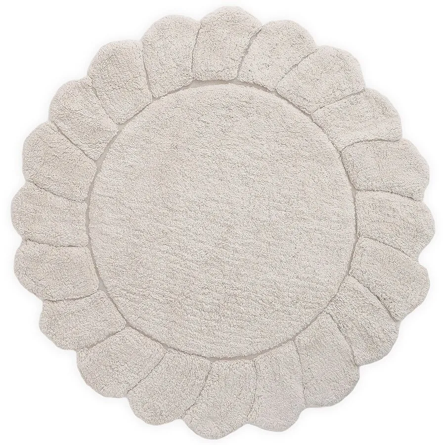 Teppich Florina Weiss Baumwolle 110 cm 110 cm