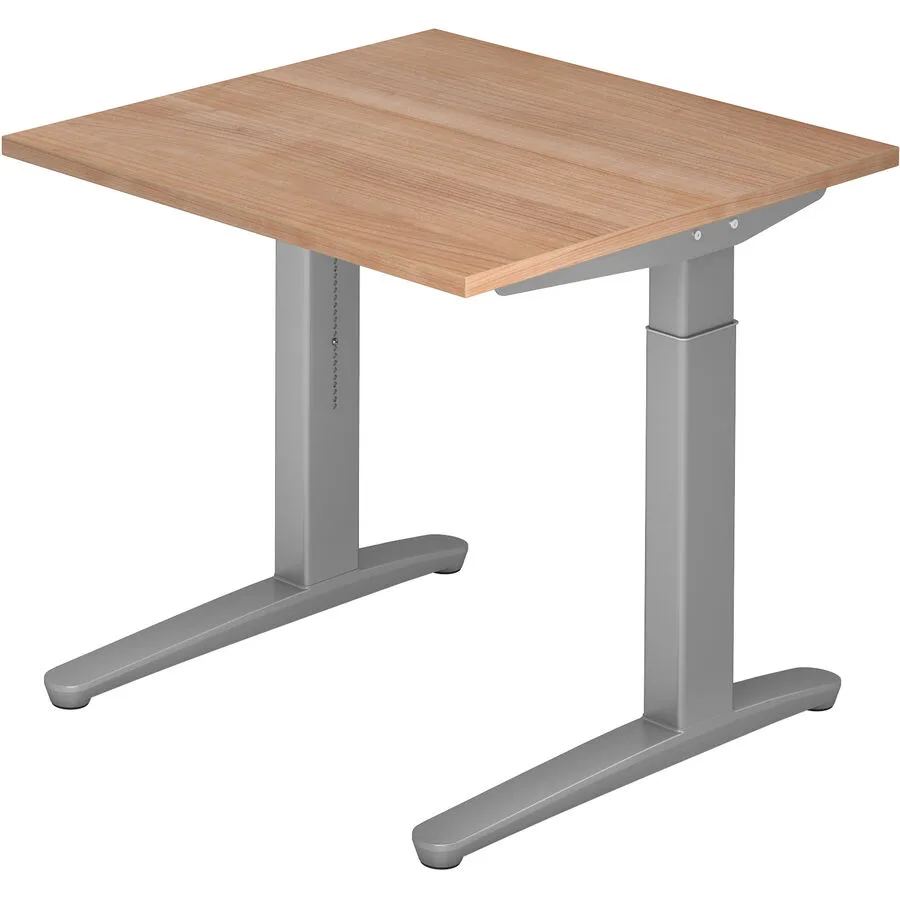 Schreibtisch Office nussbaum Holzwerkstoff B 80 T 80 cm