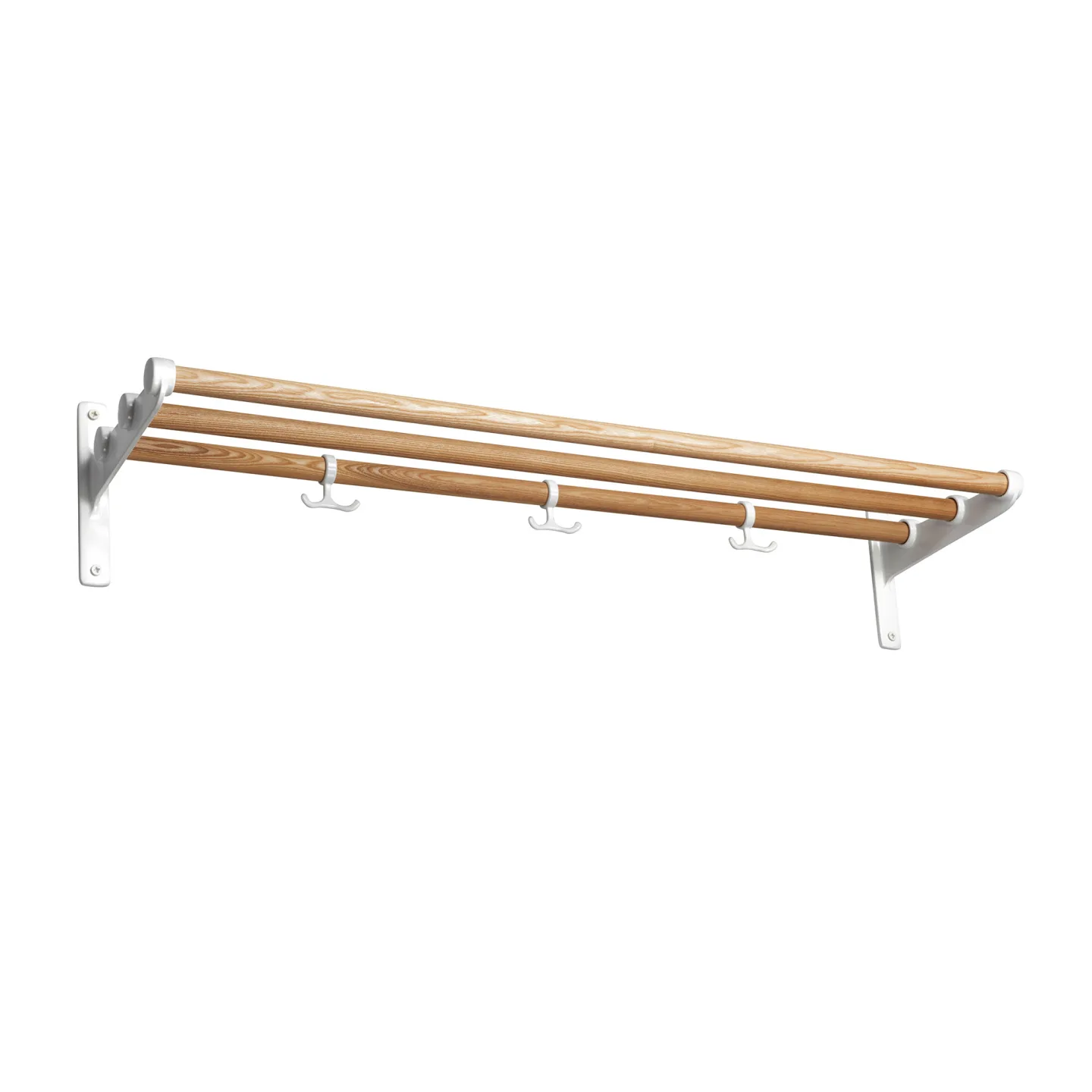 Essem Design - Nostalgi Hatthylla/Skohylla Ask/Vit, 100 cm - Hatthyllor och skohyllor - Gunnar Bolin - Träfärgad,Vit - Metall/Trä