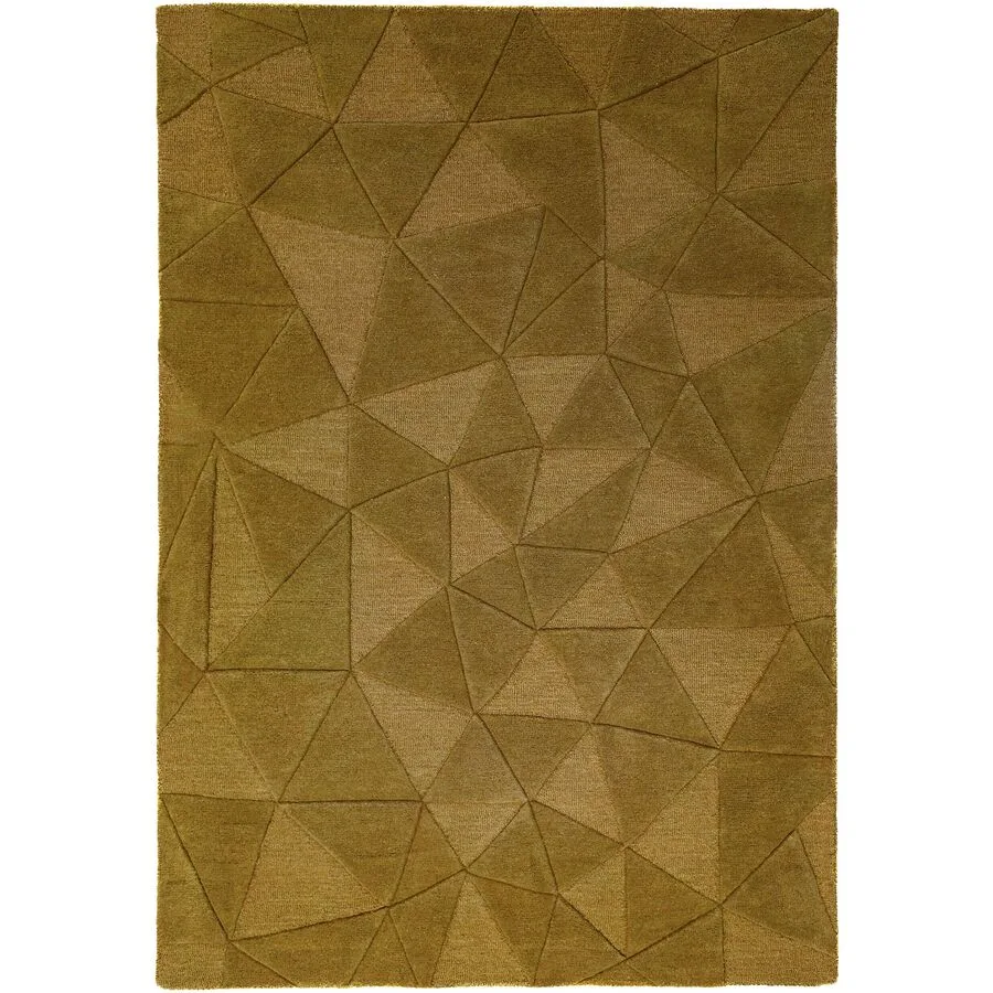 Teppich Sabrine Gold Symmetrie 100% Wolle 120 x 170 cm