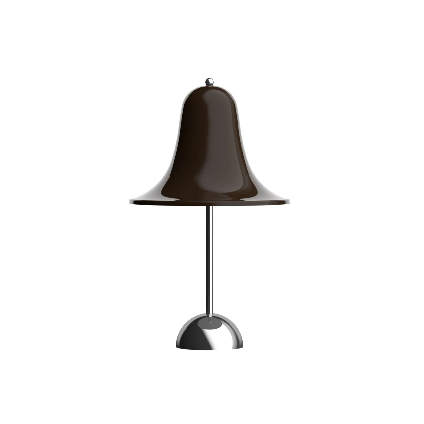 Pantop Akku-Tischleuchte braun - Verpan - Wohnzimmer - Design - Kunststoff - Mit Schirm