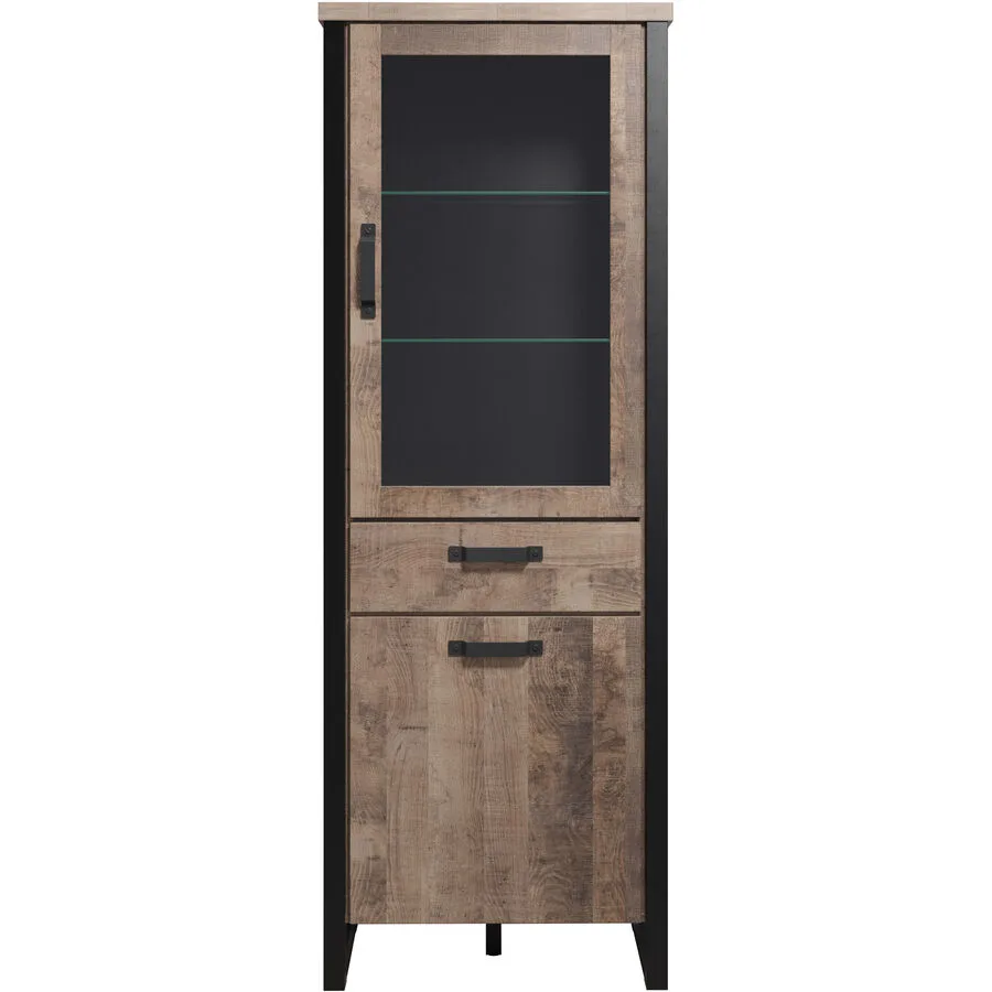 Vitrine Trey eiche dunkel Holzwerkstoff B 70 H 195 cm