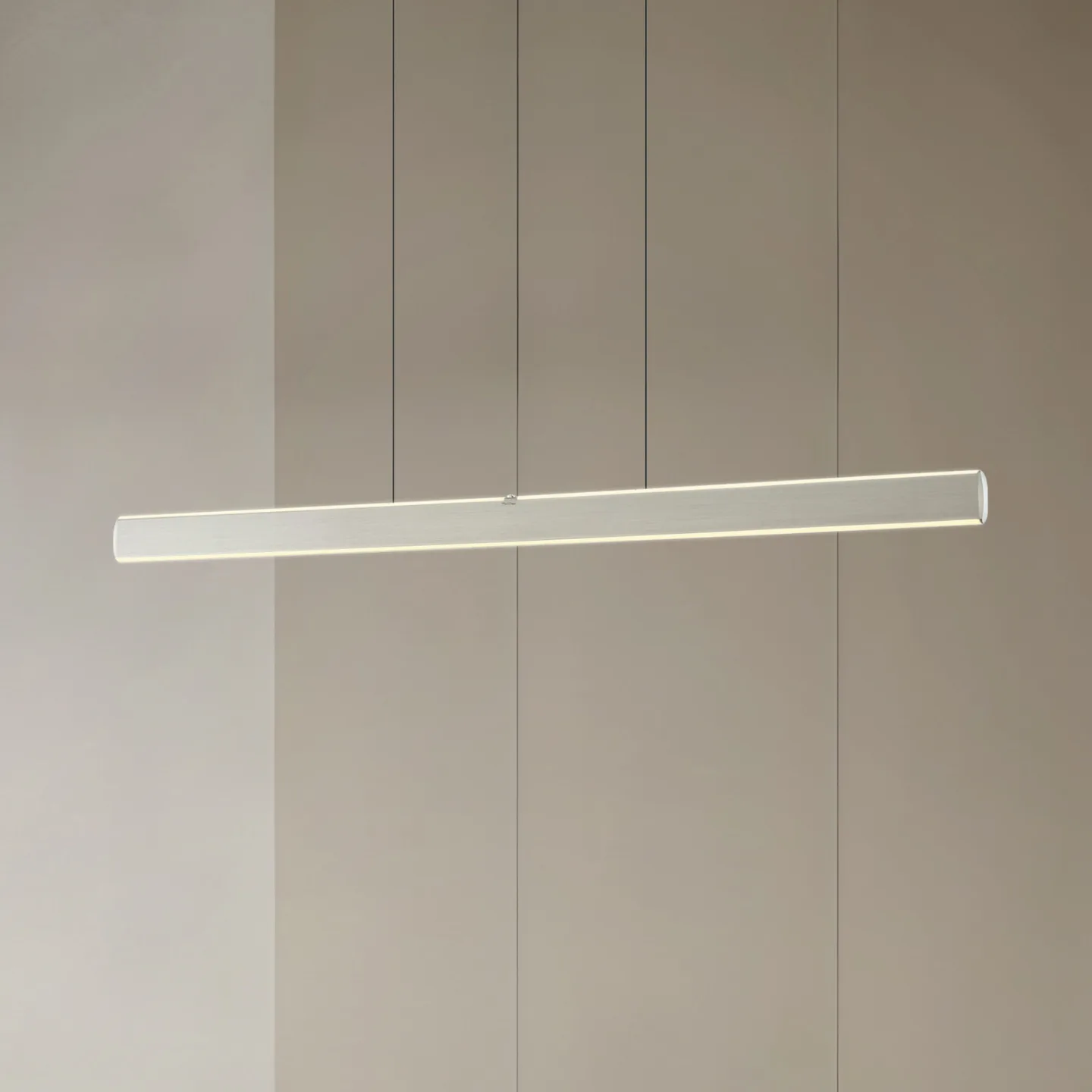 Arvon LED-Hängeleuchte, alufarben, 117 cm, CCT - Lucande - Wohnzimmer - Modern - Metall - Einflammig