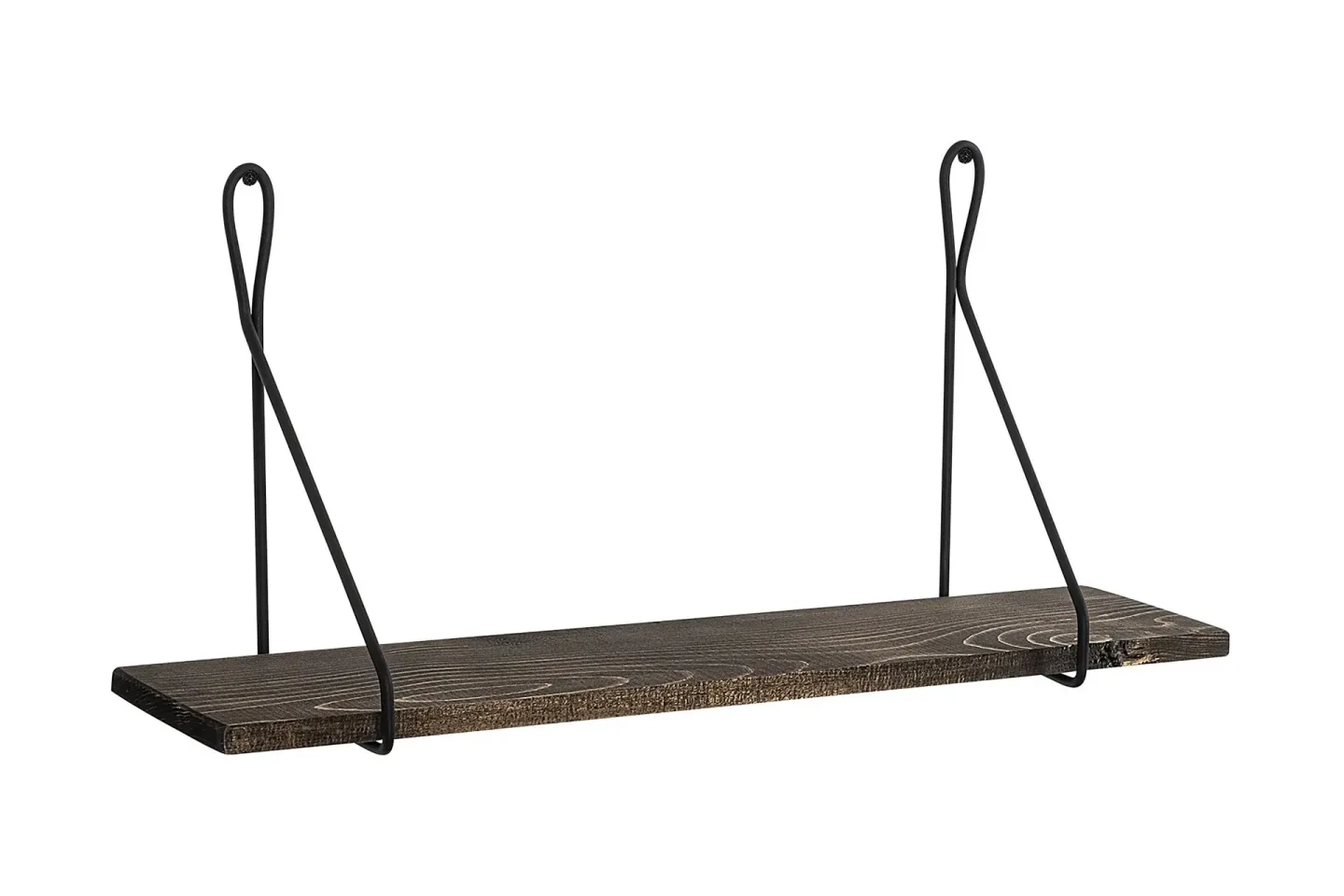 Gokse Vägghylla 15x60 cm - Svart/Valnöt