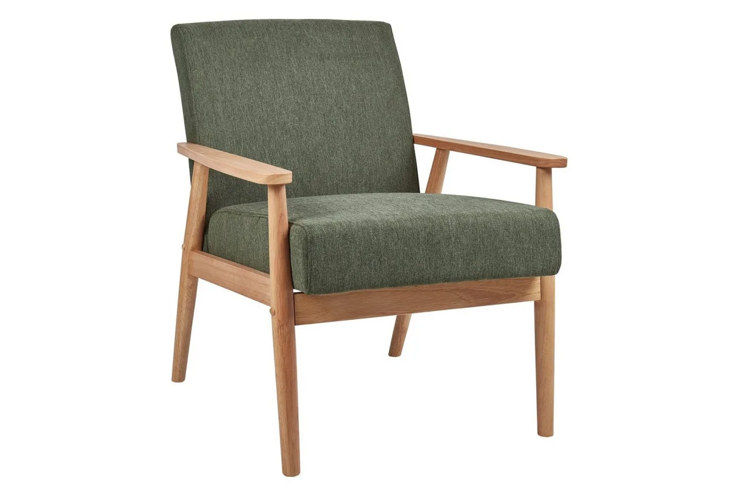 Fåtölj Esrum Grönt/ljust trä, Polyester - Grönt/ljust trä, Polyester
