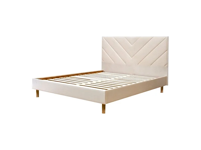 Bett BOBOCHIC ROMANE 160x200cm samt beige