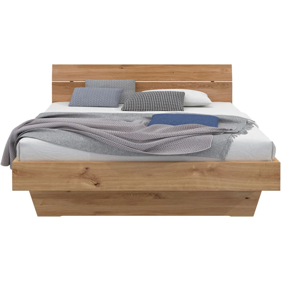 Bett Reto Natur Wildeiche Massivholz 180 x 200 cm