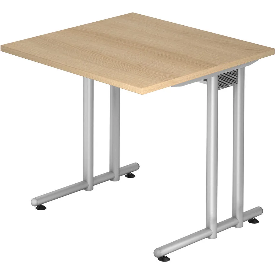 Schreibtisch Office eiche Holzwerkstoff B 80 T 80 cm