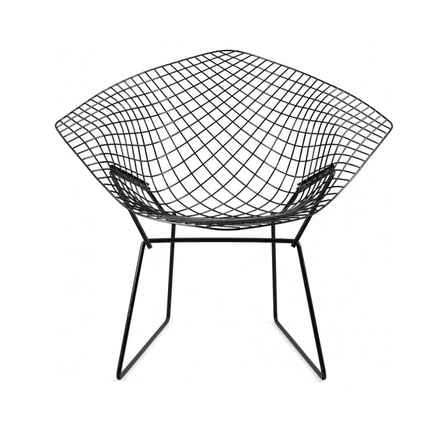 Knoll - Bertoia Diamond Chair Outdoor - Black - Matstolar utomhus - Harry Bertoia - Svart - Metall