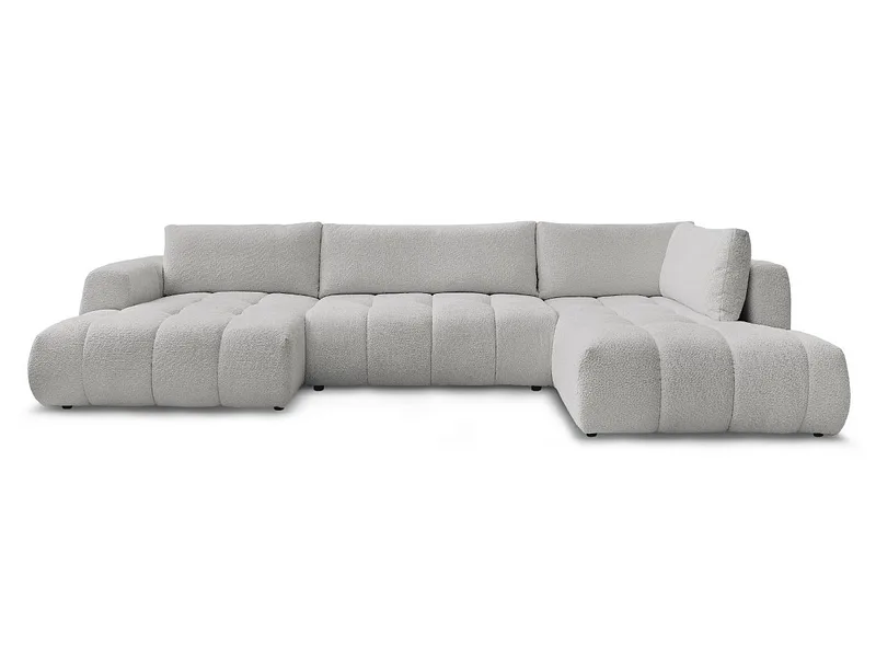 Wohnlandschaft BOBOCHIC FUJI Boucle-Stoff hellgrau