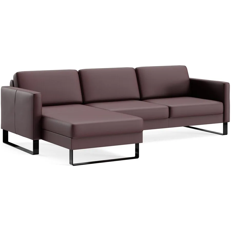 Ecksofa Devin Leder burgund B 247 T 157 cm - Möbel Konfigurator: Traummöbel individuell zusammenstellen