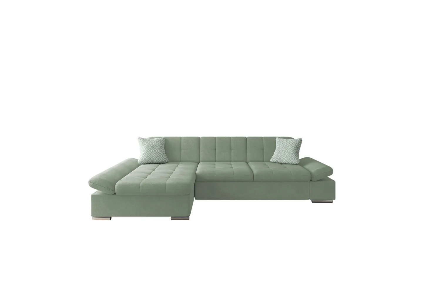 Djerra Soffa med Divan 3-sits - Grön