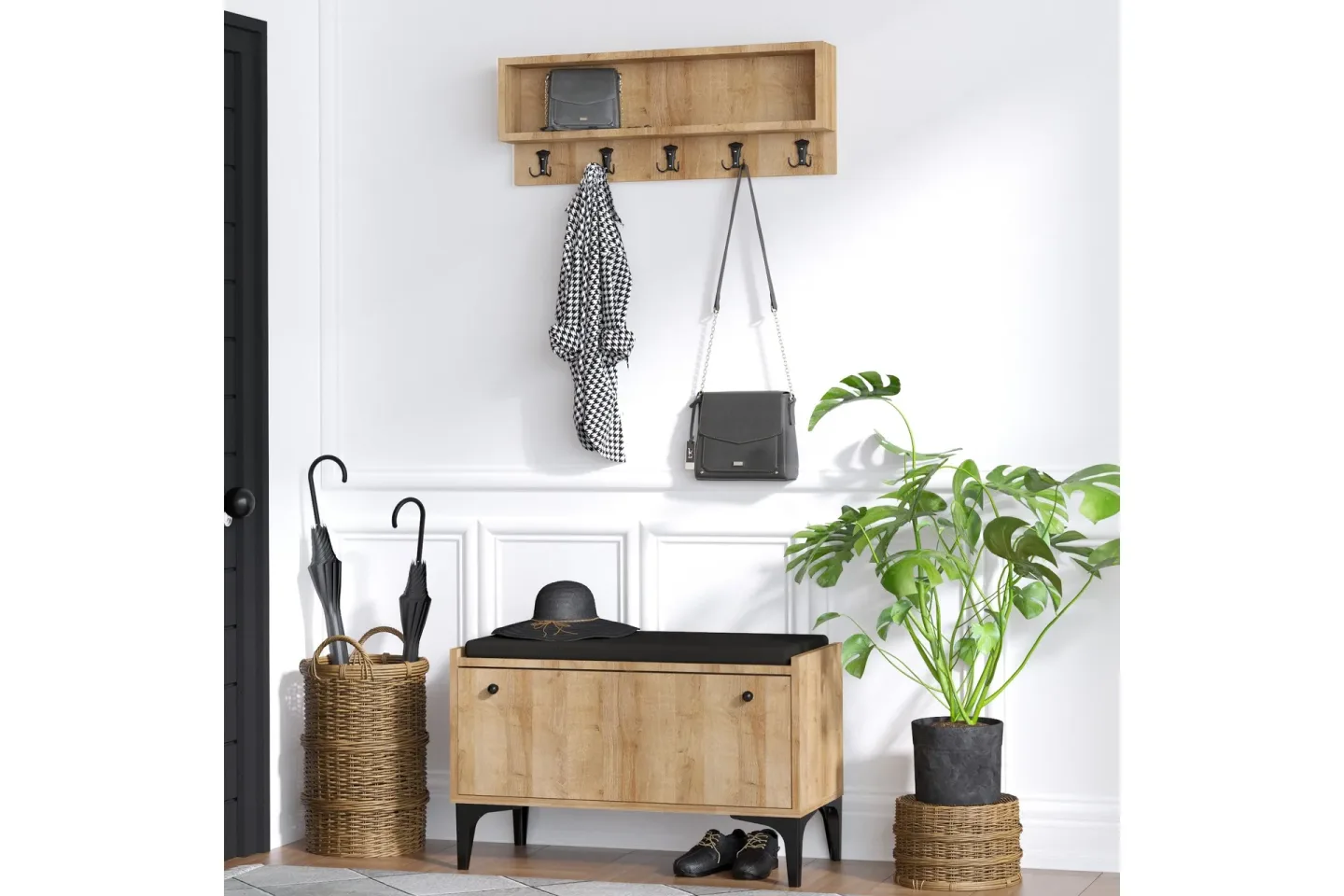 Mamerto Skoskåp 80x36 cm - Natur